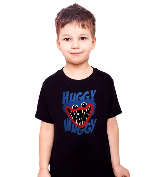 Dziecięca Koszulka Czarna Huggy Wuggy