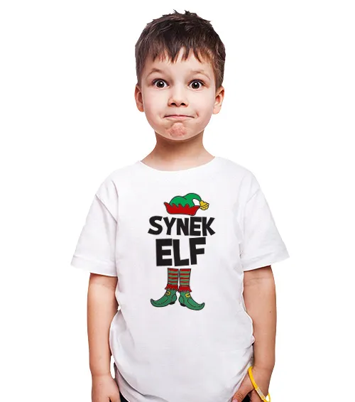Dziecięca koszulka biała Synek Elf