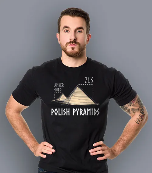 koszulka męska czarna Polish Pyramids