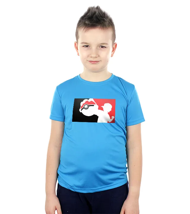 Dziecięca Koszulka sportowa Niebieska Pokemon Ash