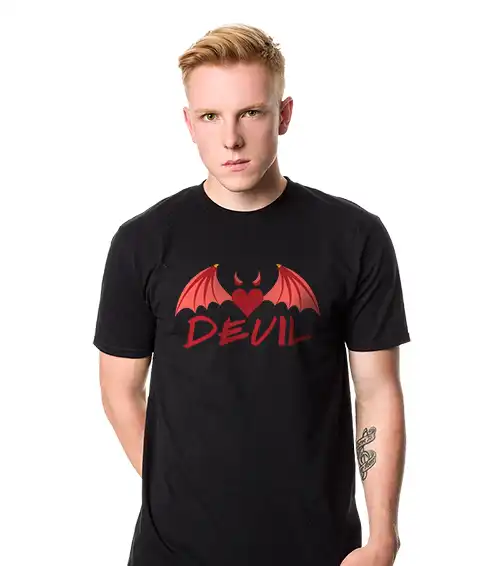 Koszulka męska czarna devil