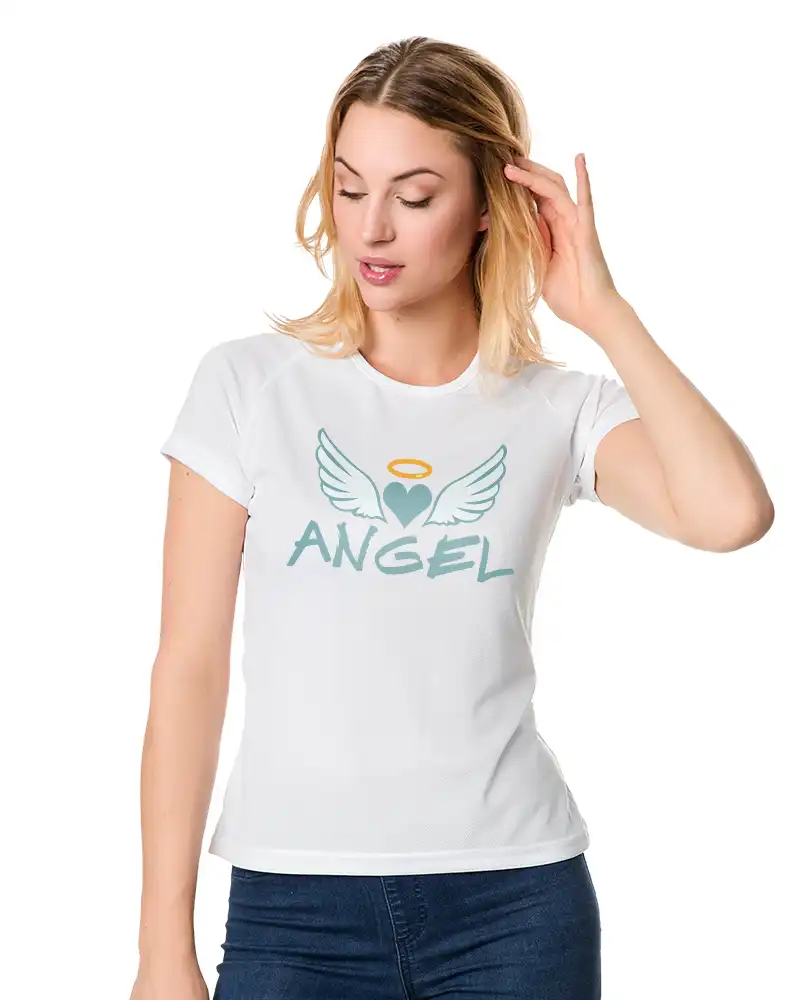 koszulka damska sportowa biała angel