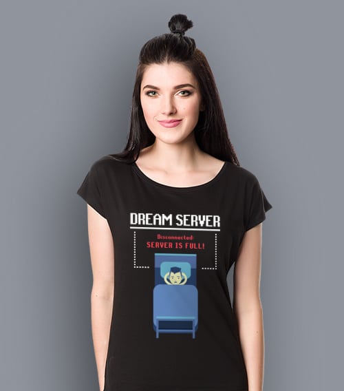 ksz dream server is full koszulka damska czarna