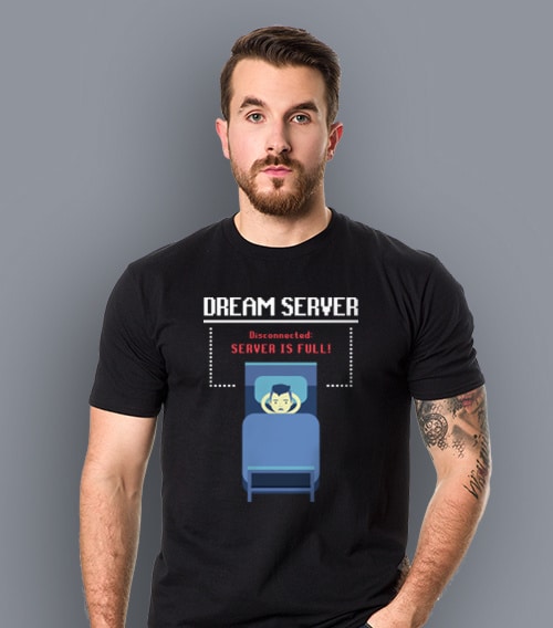 ksz dream server is full koszulka męska czarna