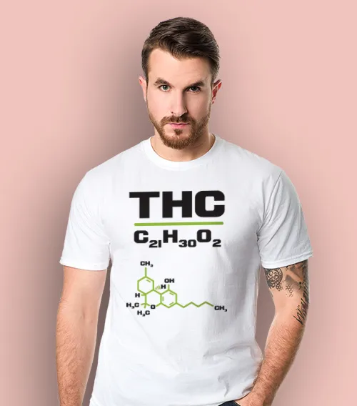 THC Koszulka Męska Biały
