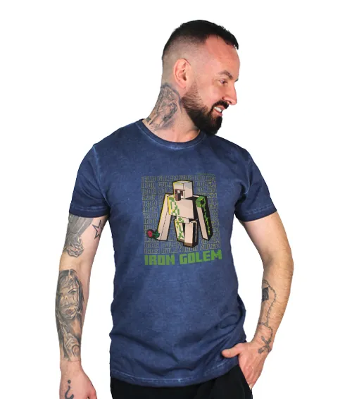iron golem koszulka vintage męska Granatowy