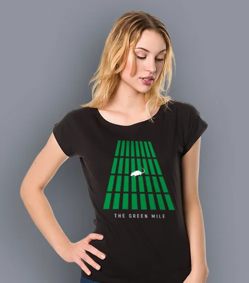 Koszulka damska z krótkim rękawem w kolorze czarnym z nadrukiem Zielona Mila Mr. jingles